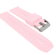 Bandini SIL.122 | Mens Quick Release Grooved Silicone Heavy Duty Sports Watch Band - 22mm / Pink 22mm / Pink |  Dial