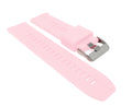 Bandini SIL.122 | Mens Quick Release Grooved Silicone Heavy Duty Sports Watch Band - 22mm / Pink 22mm / Pink |  Dial