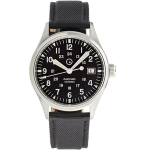 Islander Mitchel Automatic Field Watch with Nylon Weave Strap and an AR Sapphire Crystal
