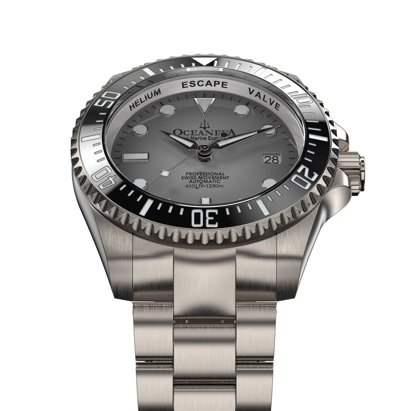 TITANIUM Swiss Automatic SW200 Deep Marine Explorer II