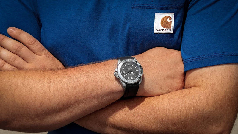 Damascus Swiss Automatic SW200 Deep Marine Explorer II Damascus/Natural Damascus Dial | darkgrey Dial