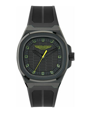 GPQ Black IP/Black Silicone Strap Black Dial