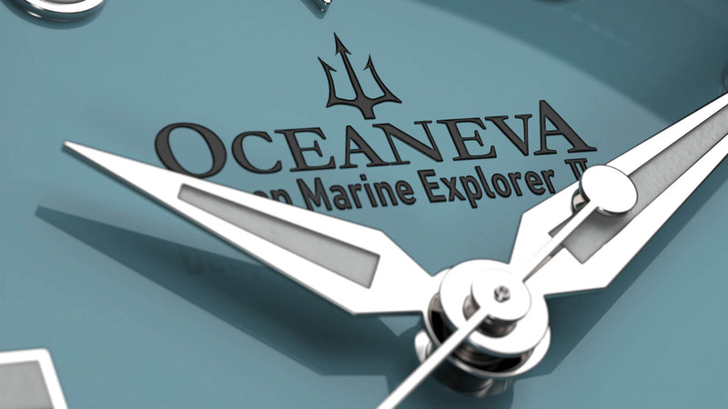 Damascus Swiss Automatic SW200 Deep Marine Explorer II Damascus/Light Blue Dial/Black Strap | Light-blue Dial