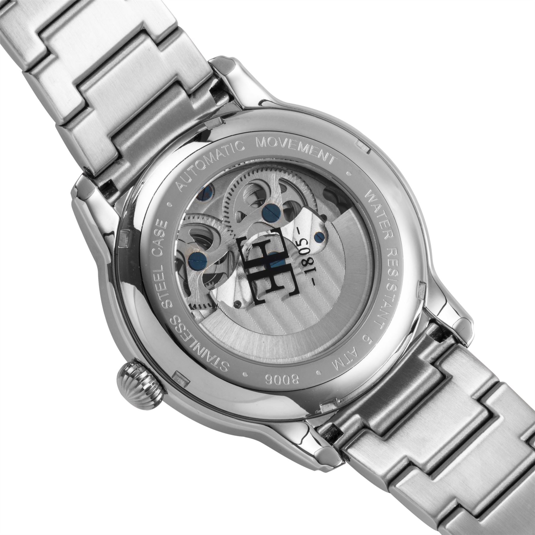Longitude Automatic Skeleton Watch Grey & Stainless Steel / Solid bracelet Gray Dial