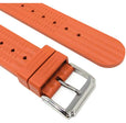 2 Pack - Vintage Rubber Diver Waffle Watch Bands Red and Orange, 20mm |  Dial