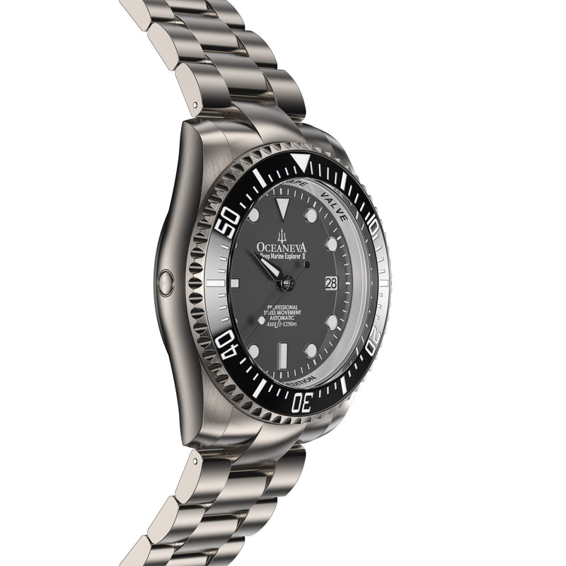 TITANIUM Swiss Automatic SW200 Deep Marine Explorer II