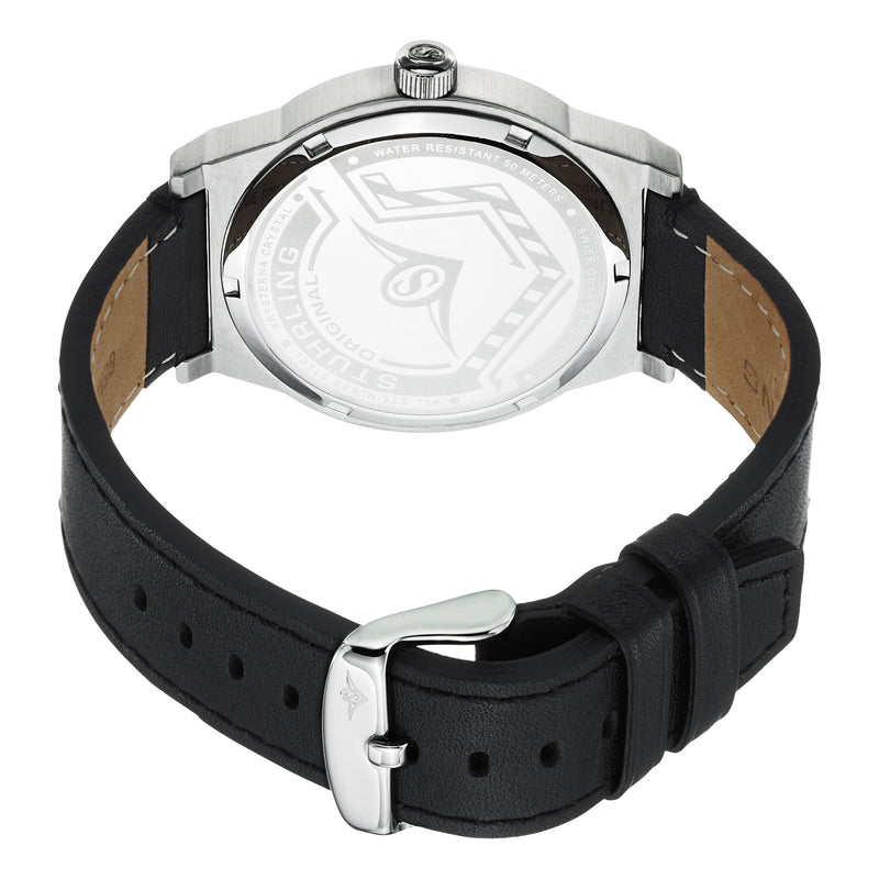 Aviator Black/Leather/White Dial/Silver Case | White Dial