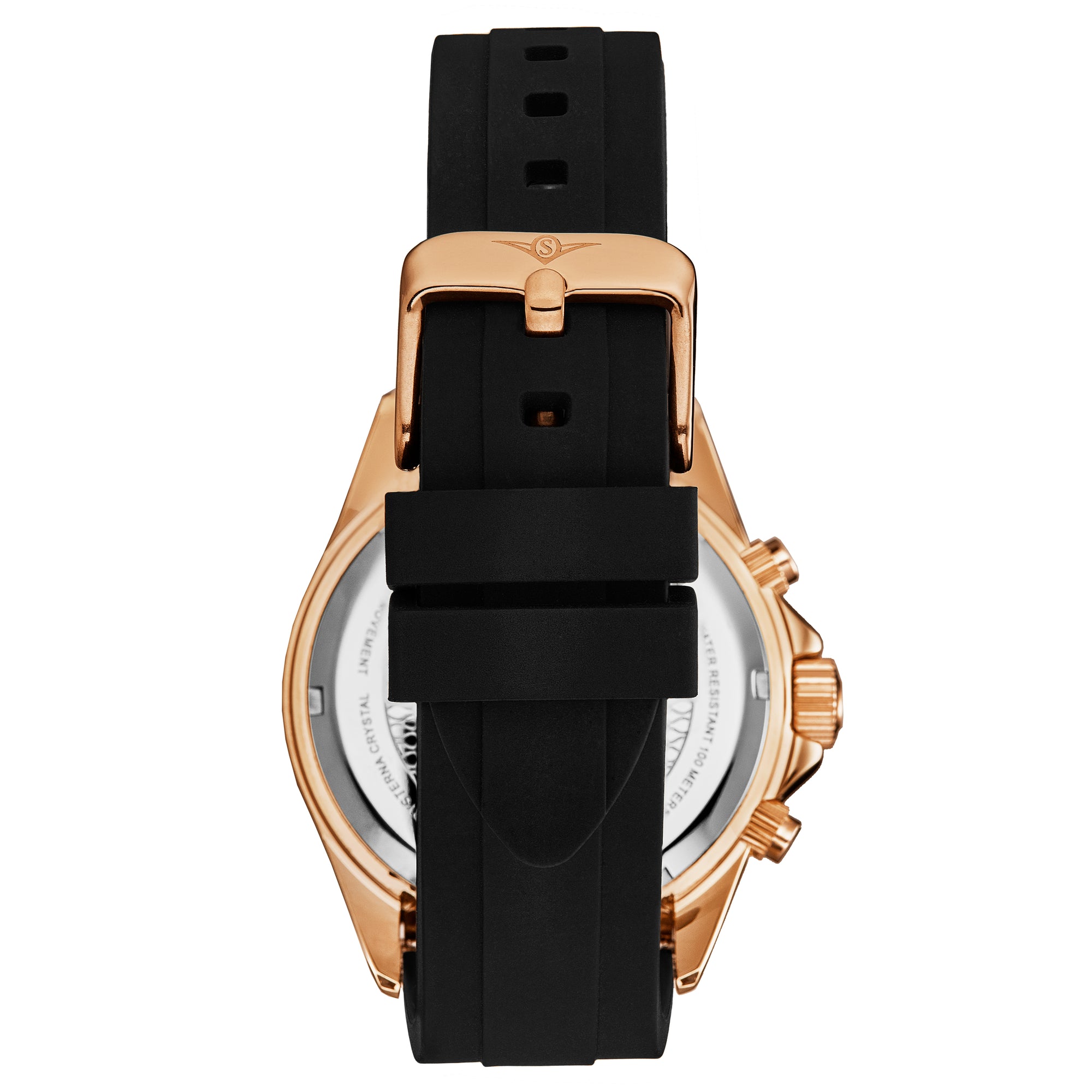 Vanguard Elite Navigator 42mm Chronograph Watch Black/Rose | Black Dial