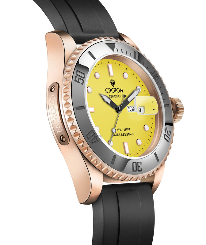 Sea Diver Rose/Yellow/Black | Yellow Dial