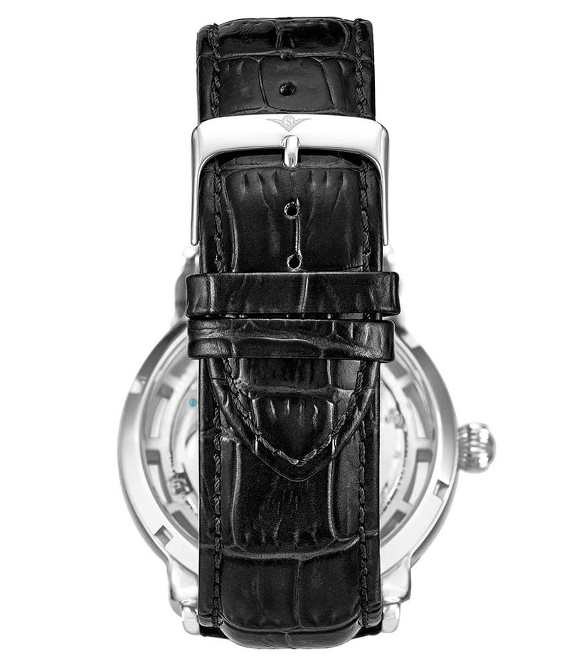 Legacy Silver Dial / Black Leather Blue Yellow | Silver Dial