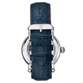 Legacy Silver case/Leather strap/ Brass Dial | Blue Dial
