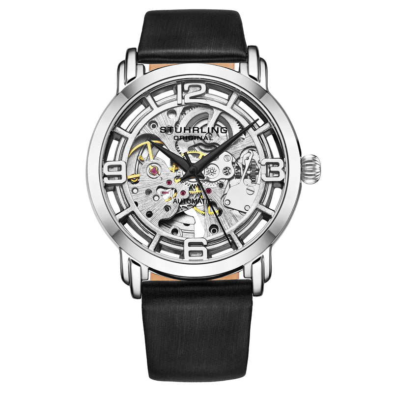 Legacy-3982.4 Black Leather | Silver Dial