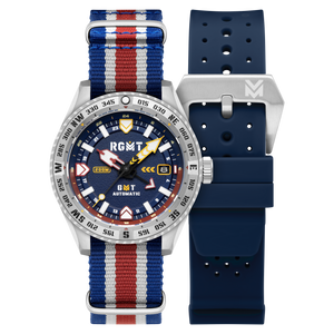 Dragoon GMT Automatic Blue Dial / Multicolor Nylon Strap Blue Dial