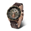 VOSTOK-EUROPE N1 ROCKET NE57/225O565 Gray / Brown Leather | Gray Dial