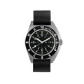 NAV, QUARTZ, SAPH, STE, COL: SS/BKBK NYLON 12" Black Sterile/Nylon 12" | Black Dial
