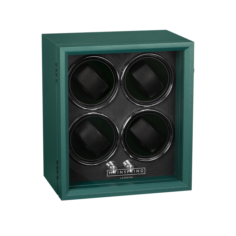 Mainspring Oxford Guardian 4-Slot Watch Winder - Green