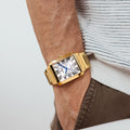 ON THE SQUARE White / Stainless steel White Dial