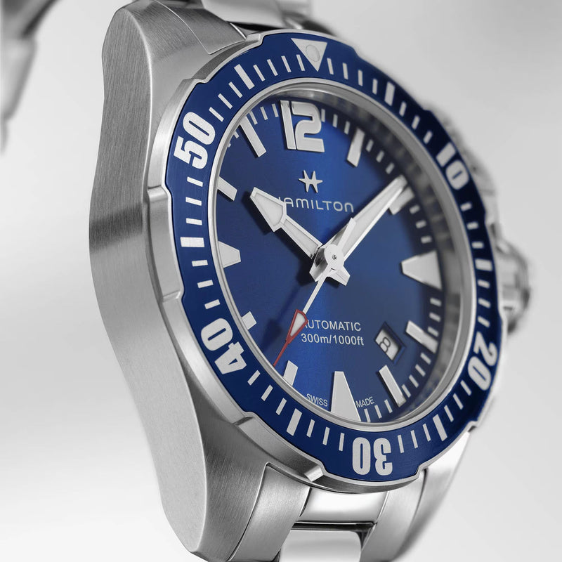 Khaki Navy Silver/SS | Blue Dial