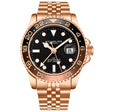 Aquadiver GMT Rose Gold/Stainless Steel | Black Dial