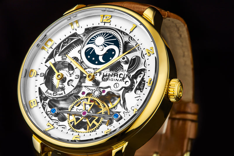 3925 Automatic 40mm Skeleton Brown/Leather | Silver Dial