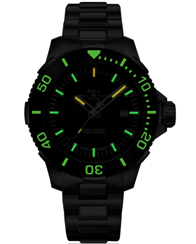 Engineer Hydrocarbon DeepQUEST Ceramic Black | Black Dial