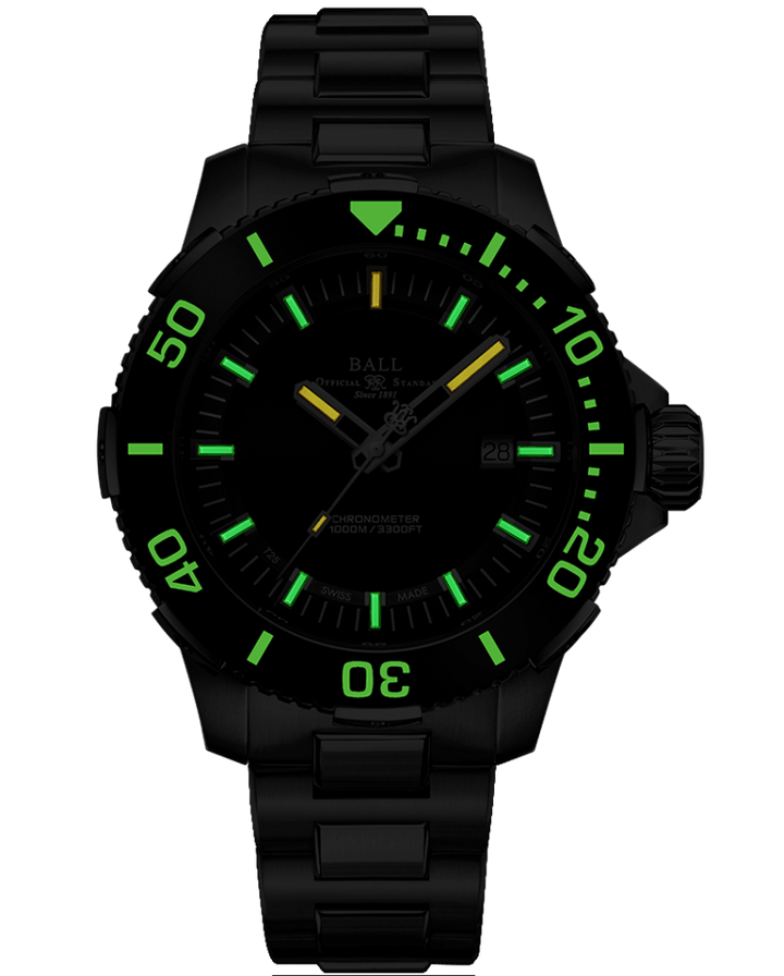 Engineer Hydrocarbon DeepQUEST Ceramic Black | Black Dial