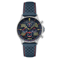 Coningham Chronograph Blue / Leather Blue Dial