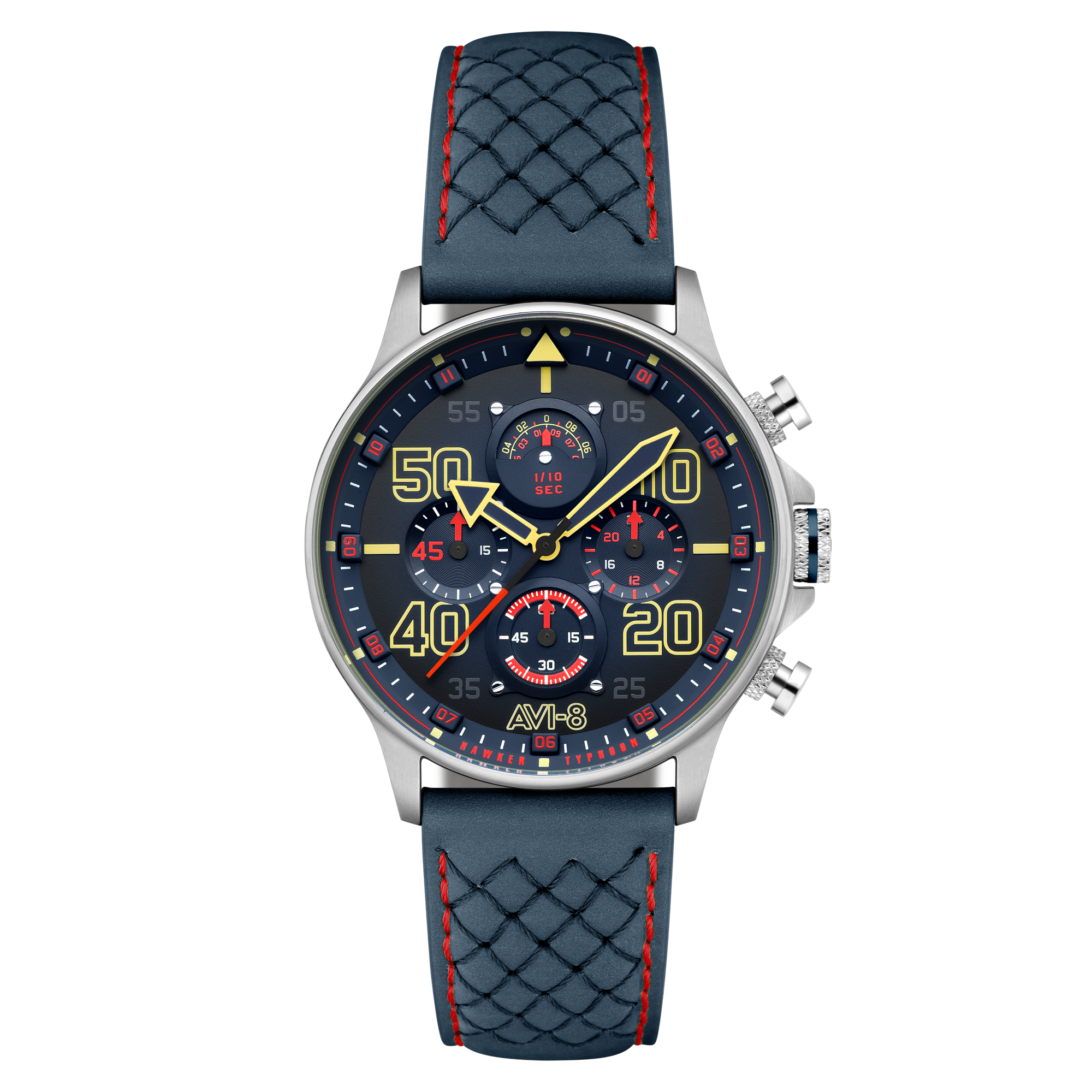 Coningham Chronograph Blue / Leather Blue Dial