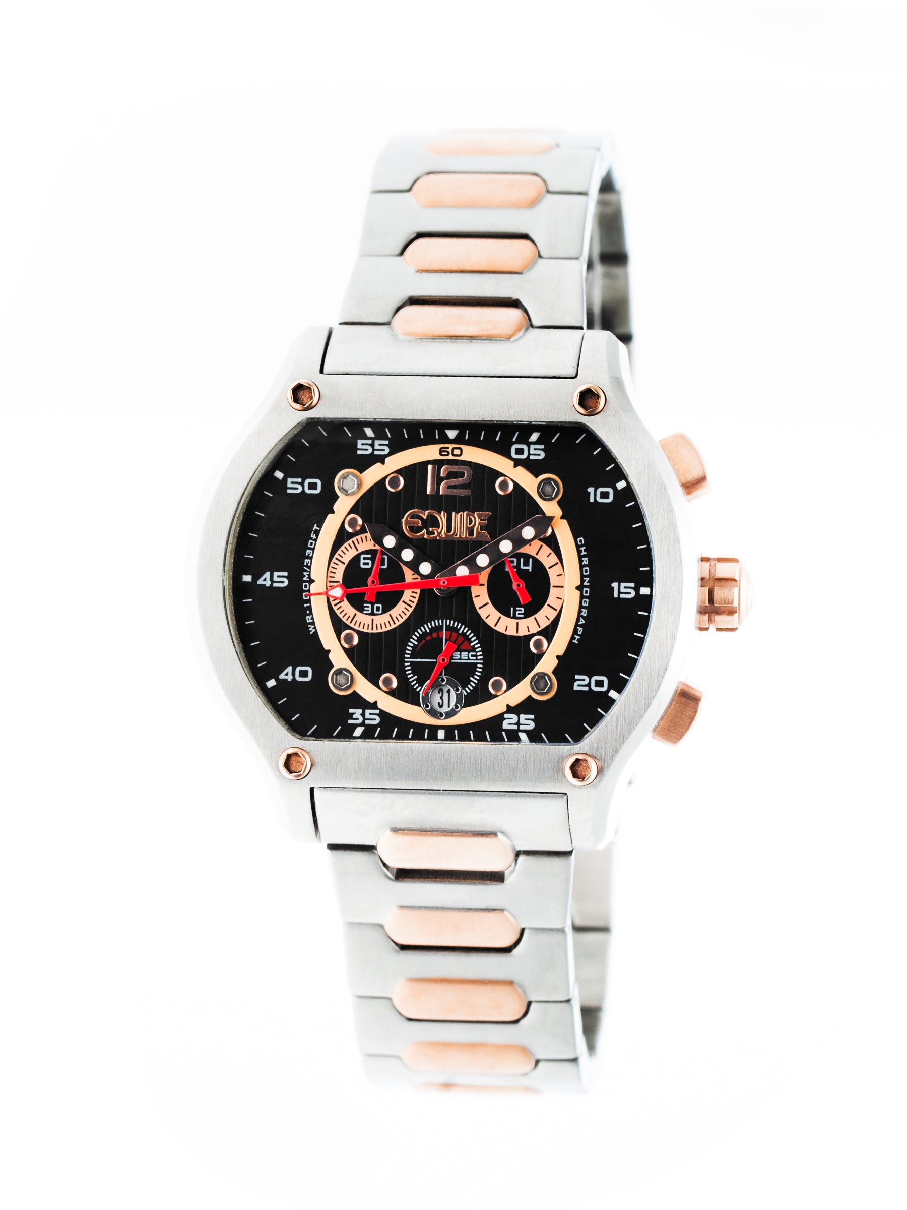Dash Chronograph 316L Stainless Steel Band Silver/Black/RG