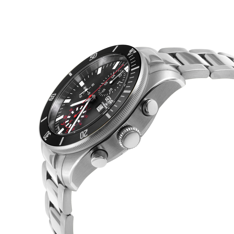 Yorkville - Chronograph Gevril Yorkville Swiss Automatic Chronograph  Watch, SS Case, Gray bezel, Gray Dial, IP Gun metal Bracelet. | Gray Dial