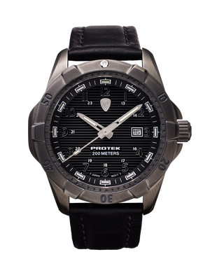 Steel Dive SSIP GUNMETAL GRAY CASE/BLACK DIAL/BLACK STRAP | Black Dial
