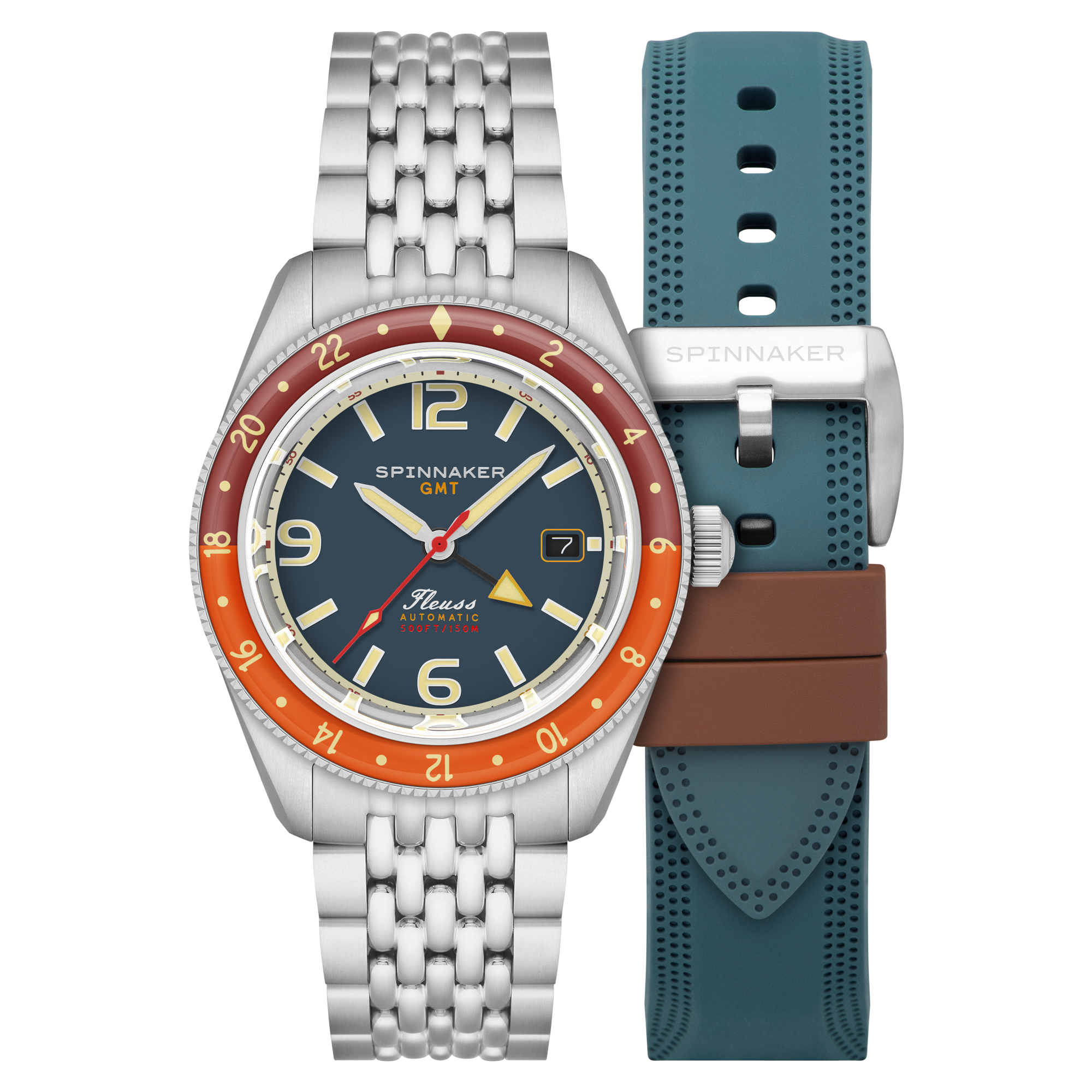Spinnaker Fleuss GMT Automatic Blue / Stainless Steel | Blue Dial
