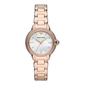 Mia White Mother-Of-Pearl Dial / Rose Gold-Tone Stainless Steel Bracelet Mother-of-Pearl Dial