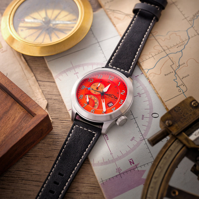 Altitude Japan Quartz Orange / Leather |  Dial