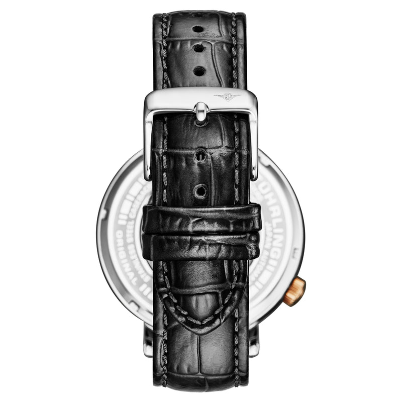 Quasar Skeleton Automatic 42mm Black/Leather | Black Dial