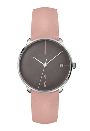 Meister Fein Kleine Automatic Dark Gray Dial / Pink Leather Strap Dark Gray Dial