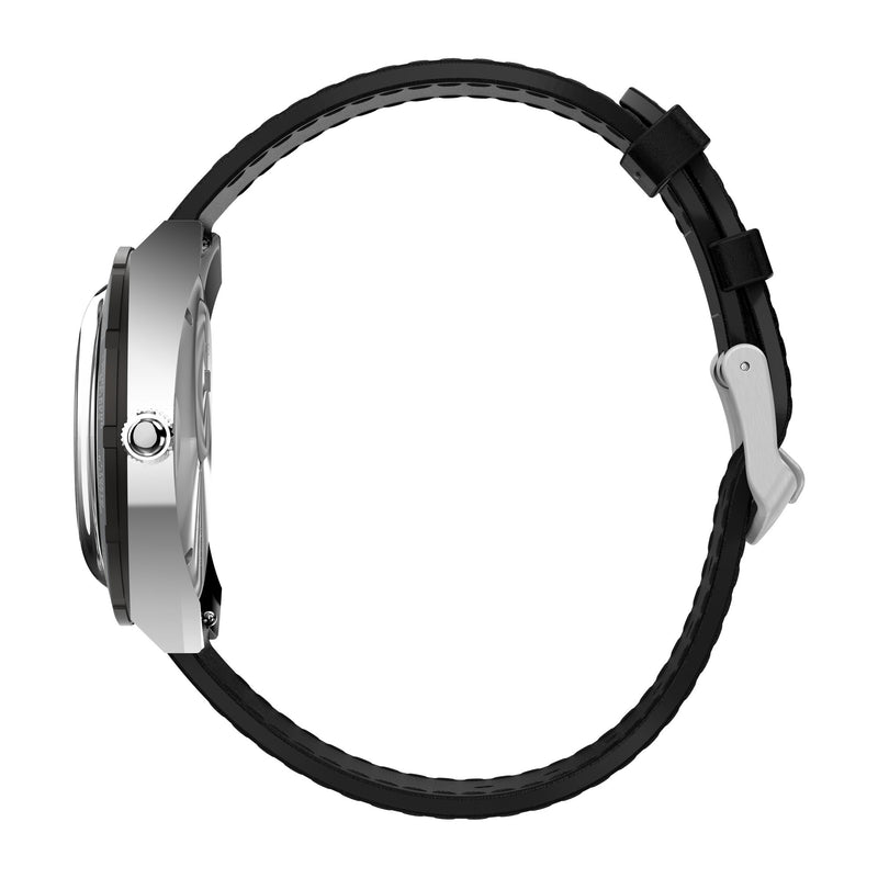 Q TIMEX Black / Leather | Black Dial