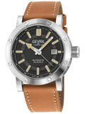 Flat Iron Swiss Made Automatic, 42mm Stainless Steel, Black Dial, 316L Brown Italian Leather | Black Dial