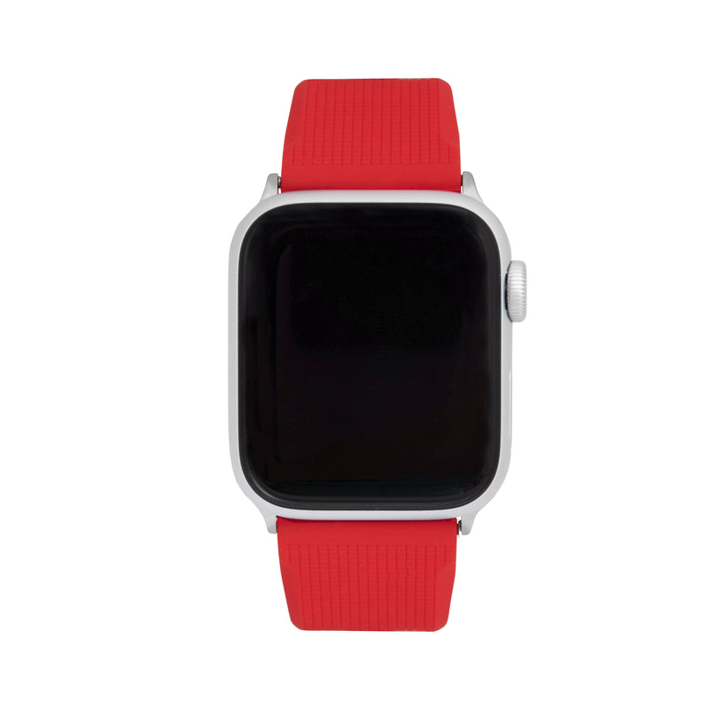 Silicone Adjustable Deployment Band  for Apple Watch Series 8/7/6/5/4/3/2/1/SE Red (38mm | 40mm | 41mm) |  Dial