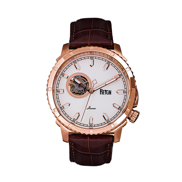 Bauer Rose Gold/White | White Dial