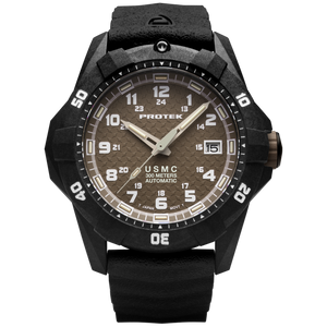 CARBON COMPOSITE USMC  AUTOMATIC DIVE 1210 SERIES CARBON CASE/SAND DIAL/BLACK STRAP | Sand Dial