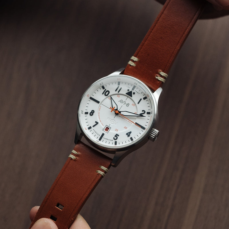 Hawker Hurricane Kent Automatic White / Leather | White Dial