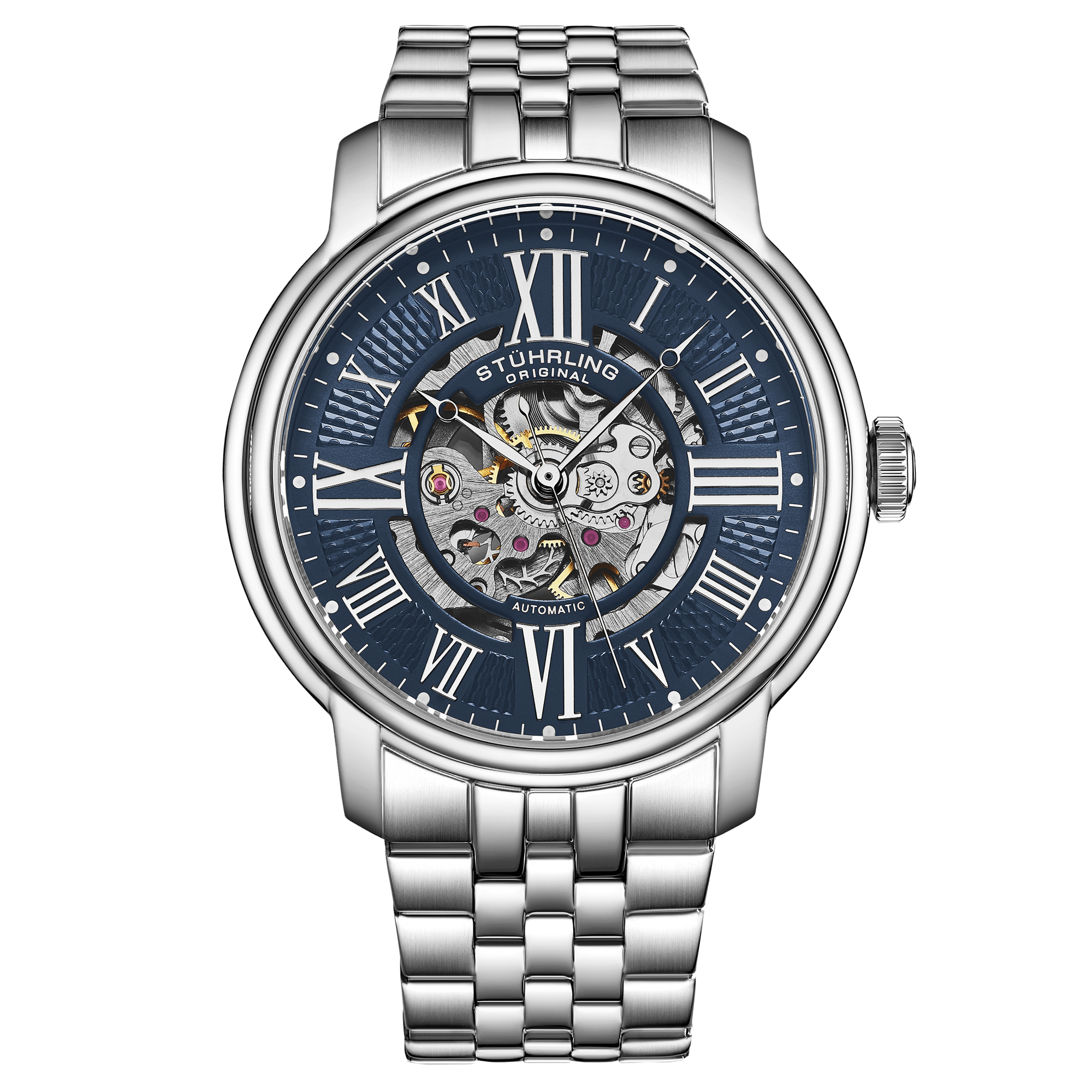 Atrium 4031 Automatic 42mm Skeleton Blue/Silver | Blue Dial