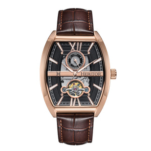 Masterson w/ 24 Hour Hand Brown / Rose Gold Black Dial