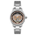Baron Grand Date Calendar Open Heart Automatic Black / Steel Stainless Steel | Black Dial