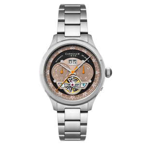 Baron Grand Date Calendar Open Heart Automatic Black / Steel Stainless Steel | Black Dial