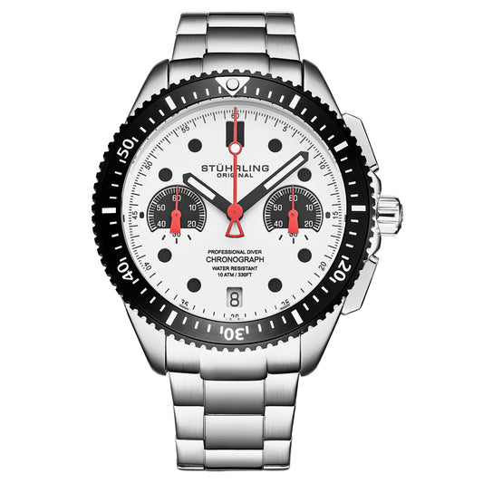 Monaco Silver/Stainless Steel Silver Dial