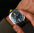 Bell X-1 Machbuster Automatic Blue / Blue Hybrid leather and rubber strap Blue Dial