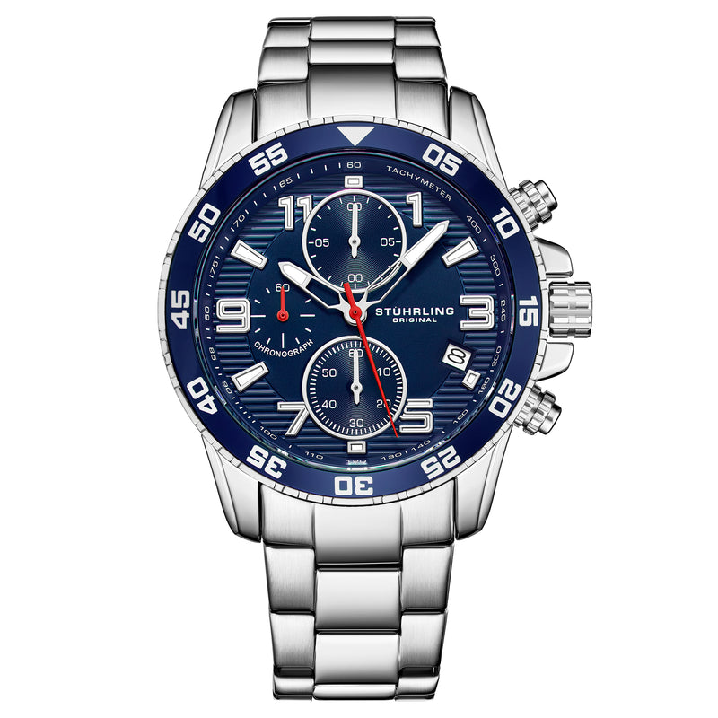 Concorso Quartz 40mm Chronograph Blue Silver/Stainless Steel | Blue Dial