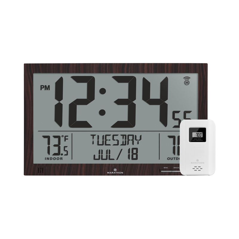 Self-Setting FC Clock with EXLarge Digits Indoor & Outdoor Temp Self-Setting FC Clock with EXLarge Digits Indoor & Outdoor Temp